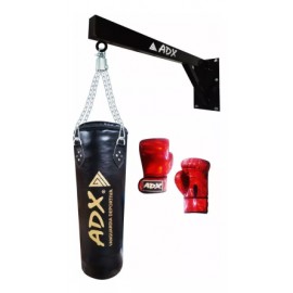 Kit Entrenamiento Boxeo (costal Relleno+soporte+par Guantes)