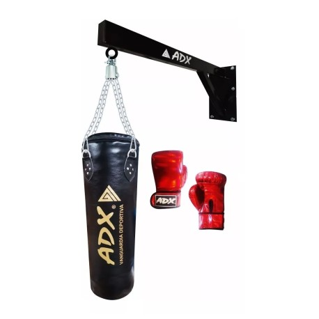 Kit Entrenamiento Boxeo (costal Relleno+soporte+par Guantes)