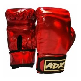 Guante boxeo infantil adx rojo   agresivo metalico pu uso rudo