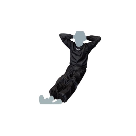 Juego de traje sauna en nylon PVC color negro