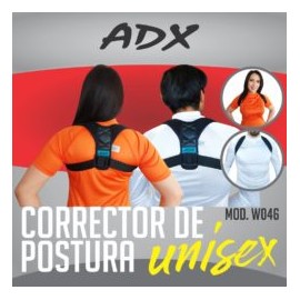 Corrector de postura unisex negro